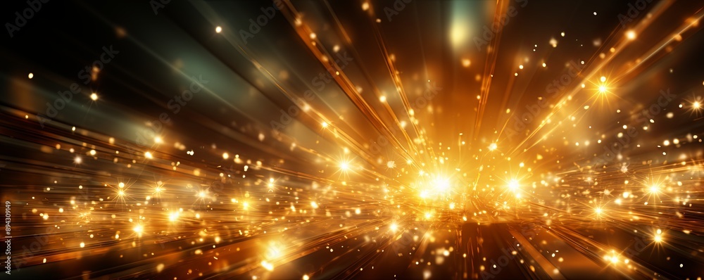 golden sparkle burst energy sparke glitter background design