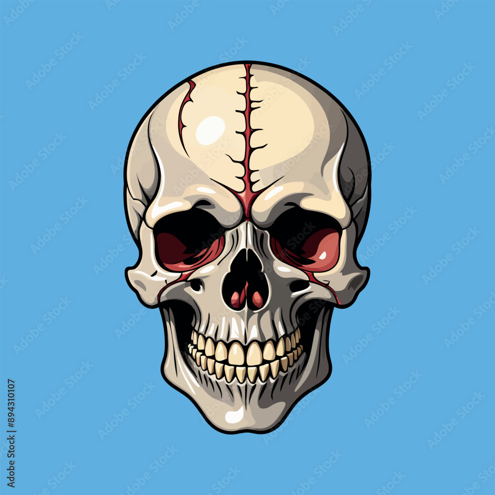 Fototapeta premium teschio colorato 01