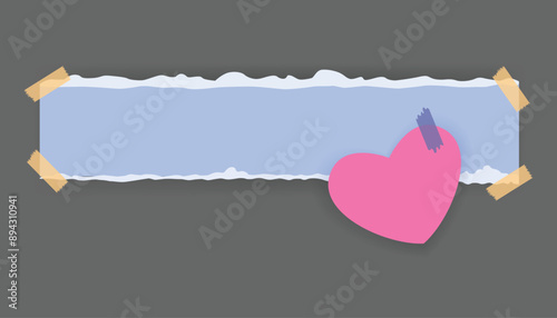 Paper notes stickers. Place for memo messages on paper sheets. Blank sticky place for to do list and office notice or information board