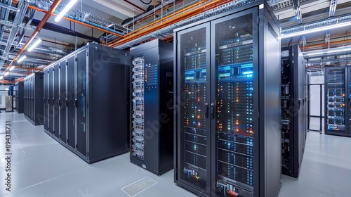 Server Room Interior inside data centre