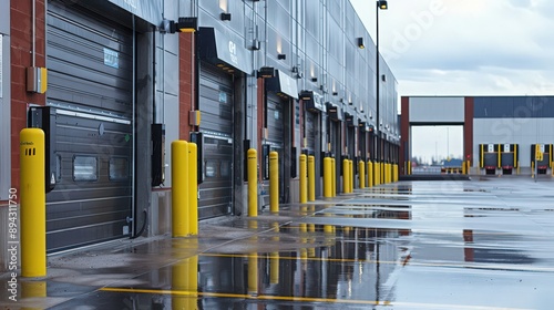 Loading docks with automated truck restraint systems and vehicle safety sensors prevent truck rollaway incidents