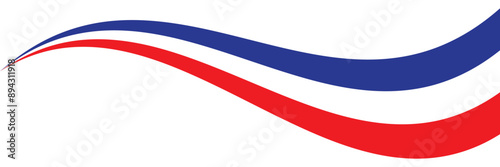 Free Download French flag tricolor rainbow curvy design - vector isolated on transparent background. - GFXLoad
