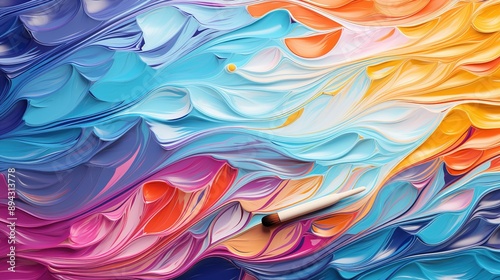 abstract background with paint brush and color pattern