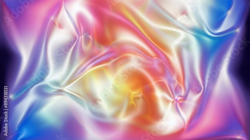 Wallpaper Mural Abstract Holographic iridescent rainbom Y2K fluid background. Lliquid gradient waves surface futuristic texture.Mental health holo modern aesthetic. Trendy  Brutalism Torontodigital.ca