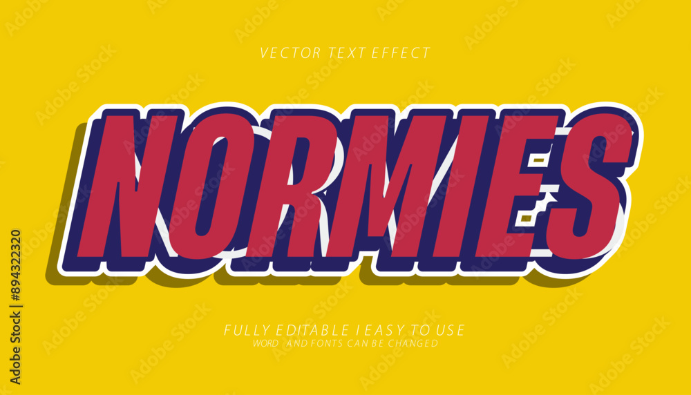 3d editable normies text effect, trendy style text effect template 3d editable normies text effect, trendy style text effect template