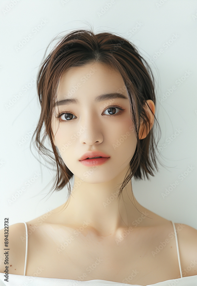 Naklejka premium 若い女性のビューティーイメージ