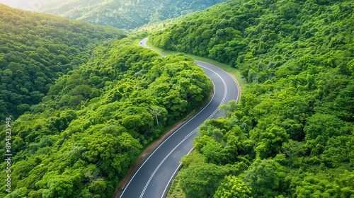 Motorway winding through diverse topography and avenues, Motorway, Topography, Avenue photo