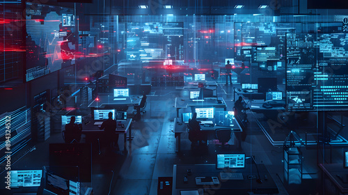 visual showing cyber secruity Generative Ai Illustration