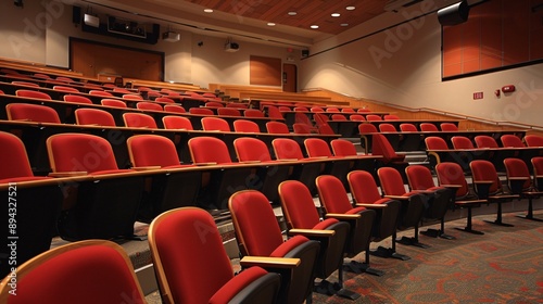 Theater seating in a college lecture hall
