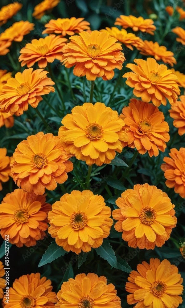 Orange Flowers in Bloom. Orange Flowers in Bloom.