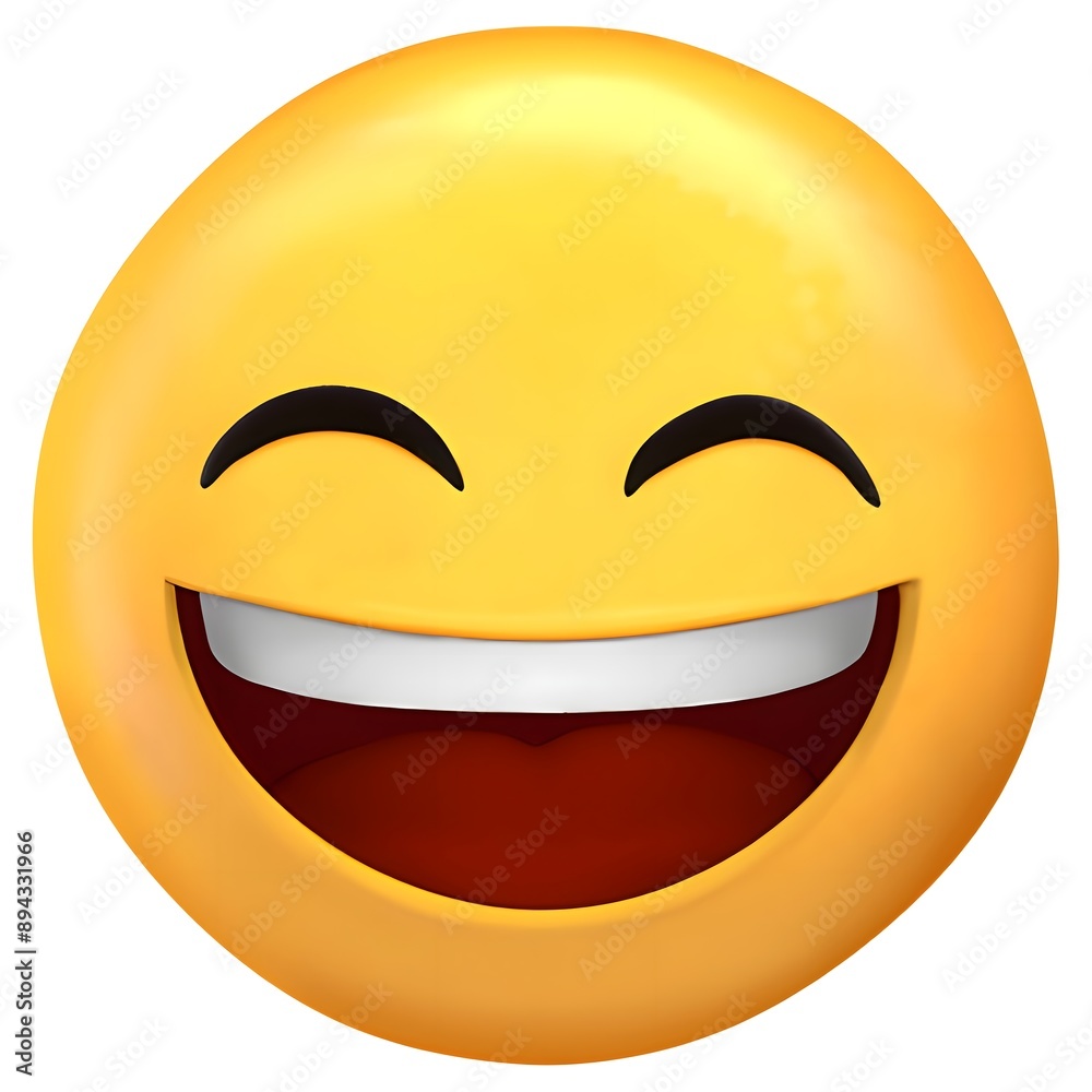 Fototapeta premium Grinning Face with Smiling Eyes