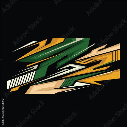 car body wrap background decal design vector