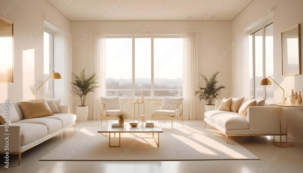 Photo interior modern design room 3d illustration