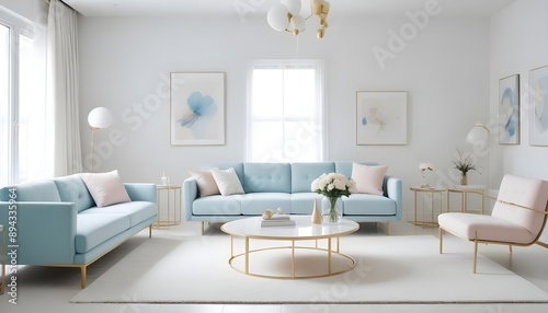 Photo interior modern design room 3d illustration