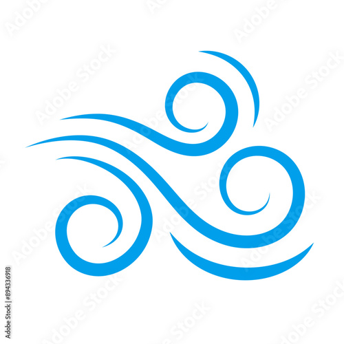 wind icon flat vector illustration logo clipart