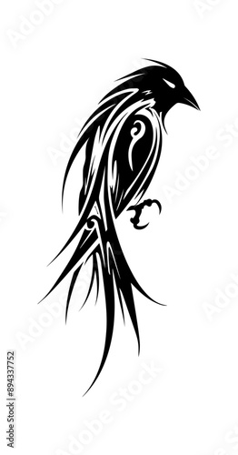 Sparrow bird tribal tattoo