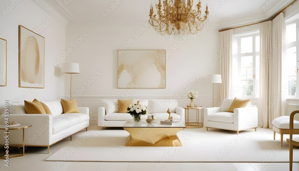 Fototapeta premium Photo interior modern design room 3d illustration