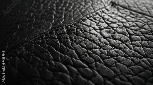 Black leather surface for design with space for text or image photo