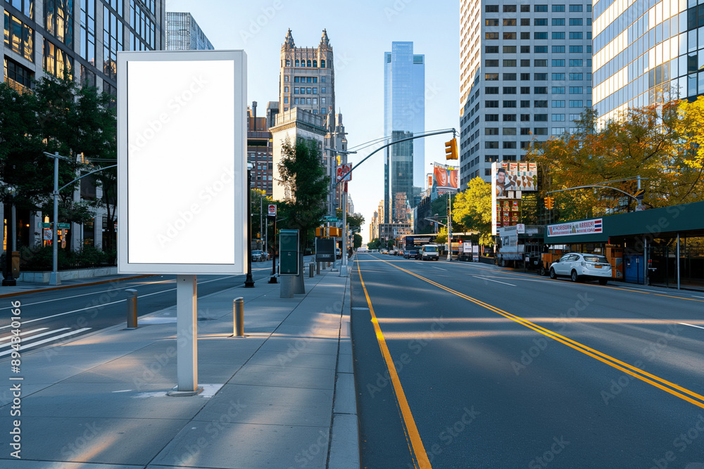 Photo of empty billboard in the city Photo of empty billboard in the city