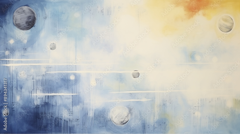 Fototapeta premium background of the planet in the sky, dark and light tones in art work , astrology background in the style of impressionism