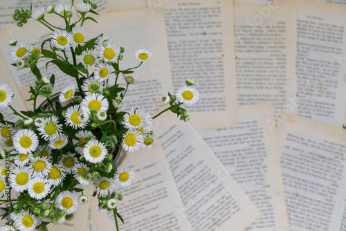 book with flowers