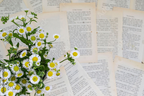 book and flowers