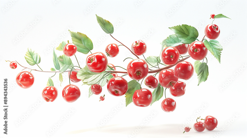 Berries collection falling in the air isolated on transparent and white background.PNG image. Flying berries isolated on white background with clipping path. Home grown strawberries and blueberries