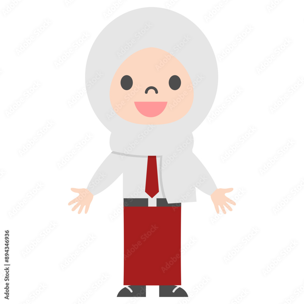 Elementary school Indonesian student uniform