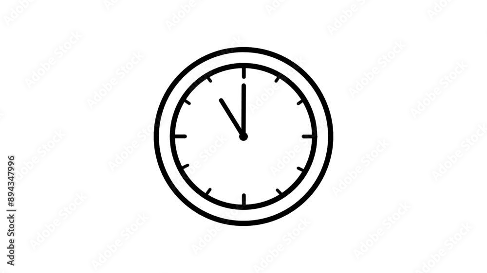 animated clock icon isolated on white background animated clock icon isolated on white background