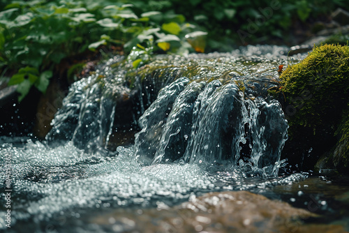 water flowing over rocks