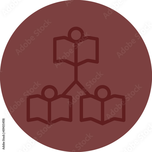 PeertoPeer Learning Vector Line Maroon Circle Maroon