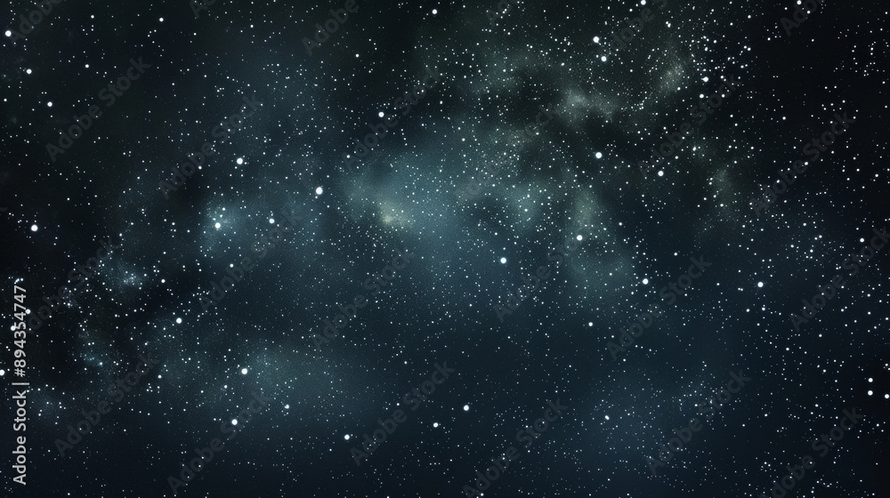 Fototapeta premium In the middle of nowhere, where it's dark and you can see the stars better, you'll find a breathtaking sight - millions of stars shining in the pitch-black sky like a grand show.