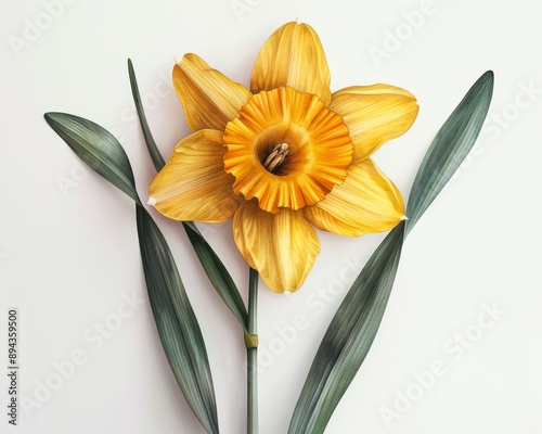 A bright daffodil in watercolor canva frames on a white background. --ar 5:4 --style raw --stylize 250 Job ID: 088e1475-4c50-4613-9248-6b98c3ab2af8
