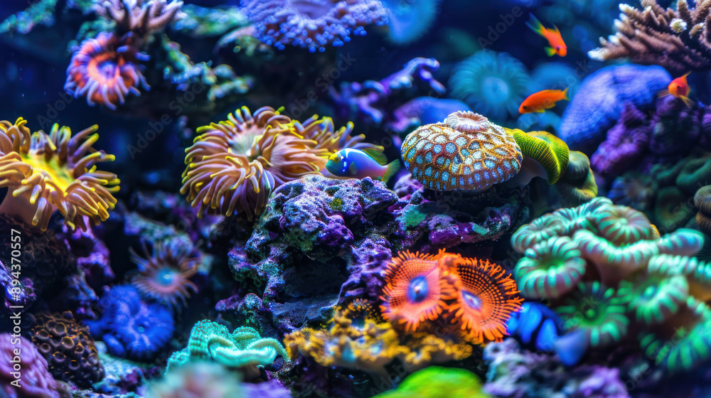 Obraz premium Colorful Reef With Fish and Coral