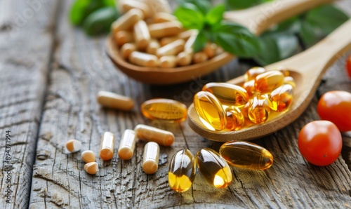 Vibrant Array of Multivitamins and Dietary Supplements: Colorful Capsules for Optimal Health. AI-Generated 4K Wallpaper Showcasing Diverse Nutritional Support, Wellness Essentials, and Holistic Approa