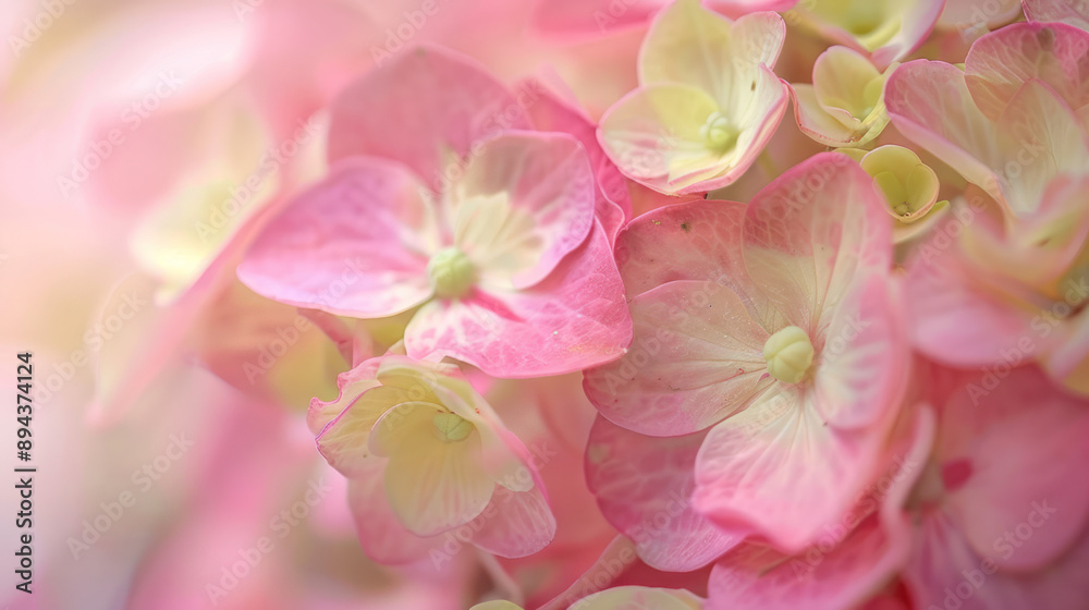 Close-Up of Pink Hydrangea Petals Close-Up of Pink Hydrangea Petals