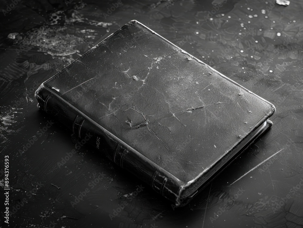 A destroyed hardcover book A destroyed hardcover book