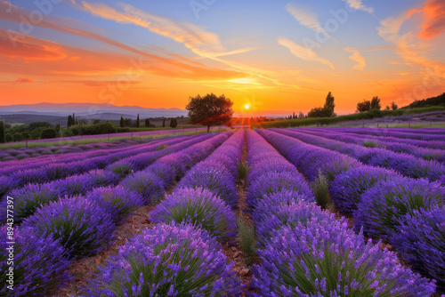 Lavender Field Sunset