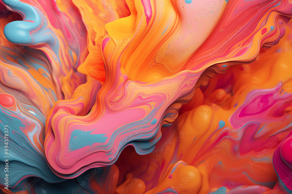 Obraz premium colorful fluid background, abstract colorful ink splash