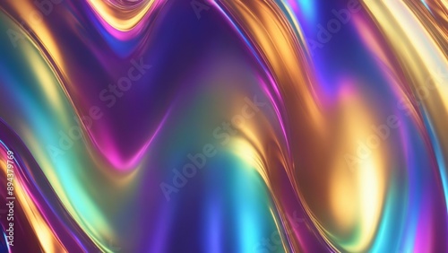 Colorful abstract background with wavy blue, purple, and gold color design