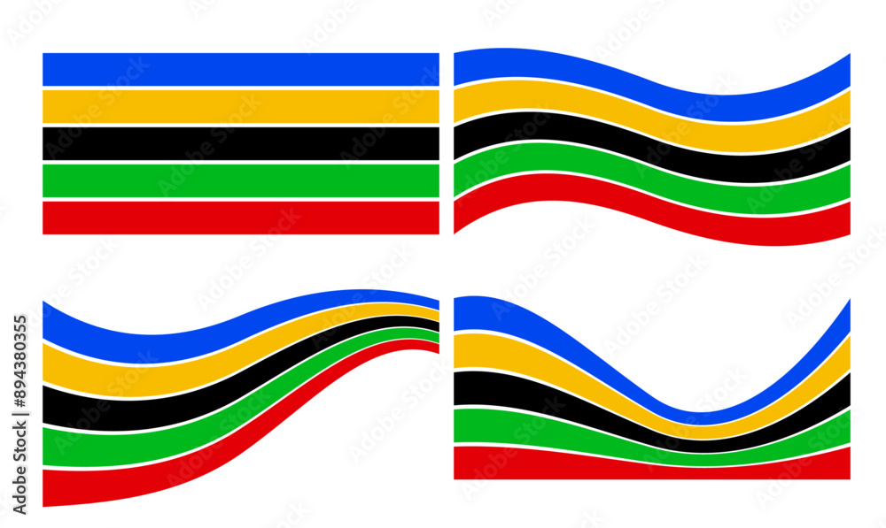 Colored Olympic Games rainbow wavy lines flag Background Colored Olympic Games rainbow wavy lines flag Background