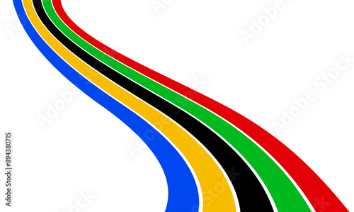 eiffel tower Olympic rainbow wavy lines flag color Background