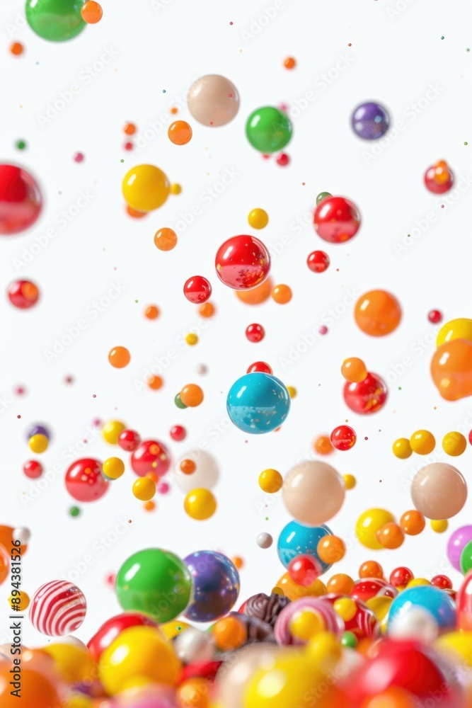 Pile of multicolored candy in a white background. Bright and vivid colors. Pile of multicolored candy in a white background. Bright and vivid colors.