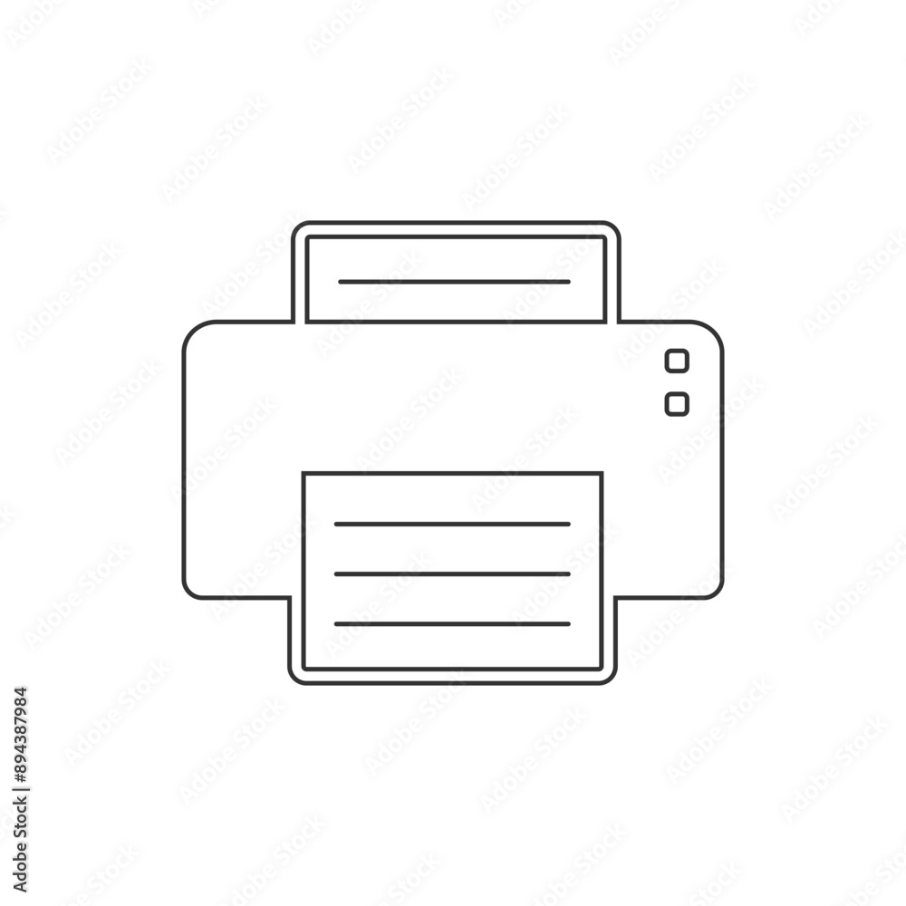 Print icon on the white background. Vector Print icon on the white background. Vector