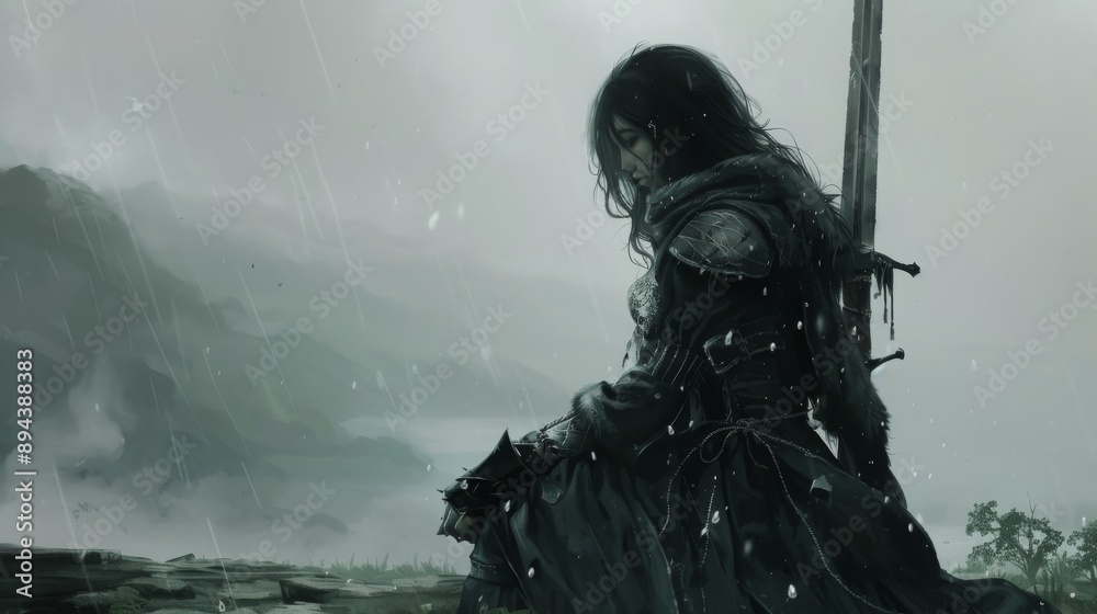 Naklejka premium female warrior