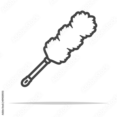 Feather duster icon transparent vector isolated