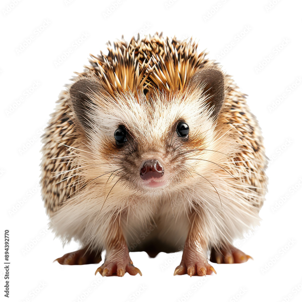 Obraz premium Adorable Hedgehog Stares Straight into the Camera with Curiosity on its Cute, Quirky Face