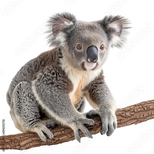 Adorable Koala Perched on a Branch in Stunning Detail