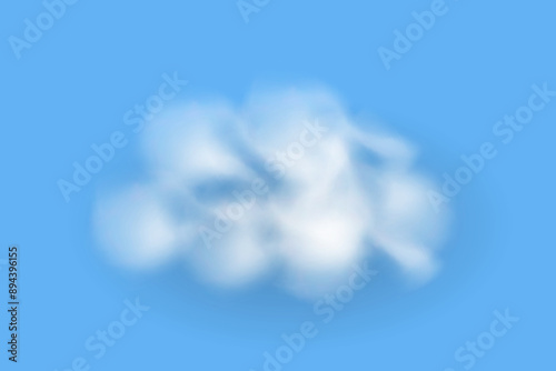 vector realistic cloud. smoky steam on transparent background.