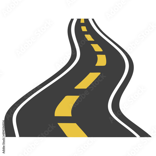 Asphalt road vector